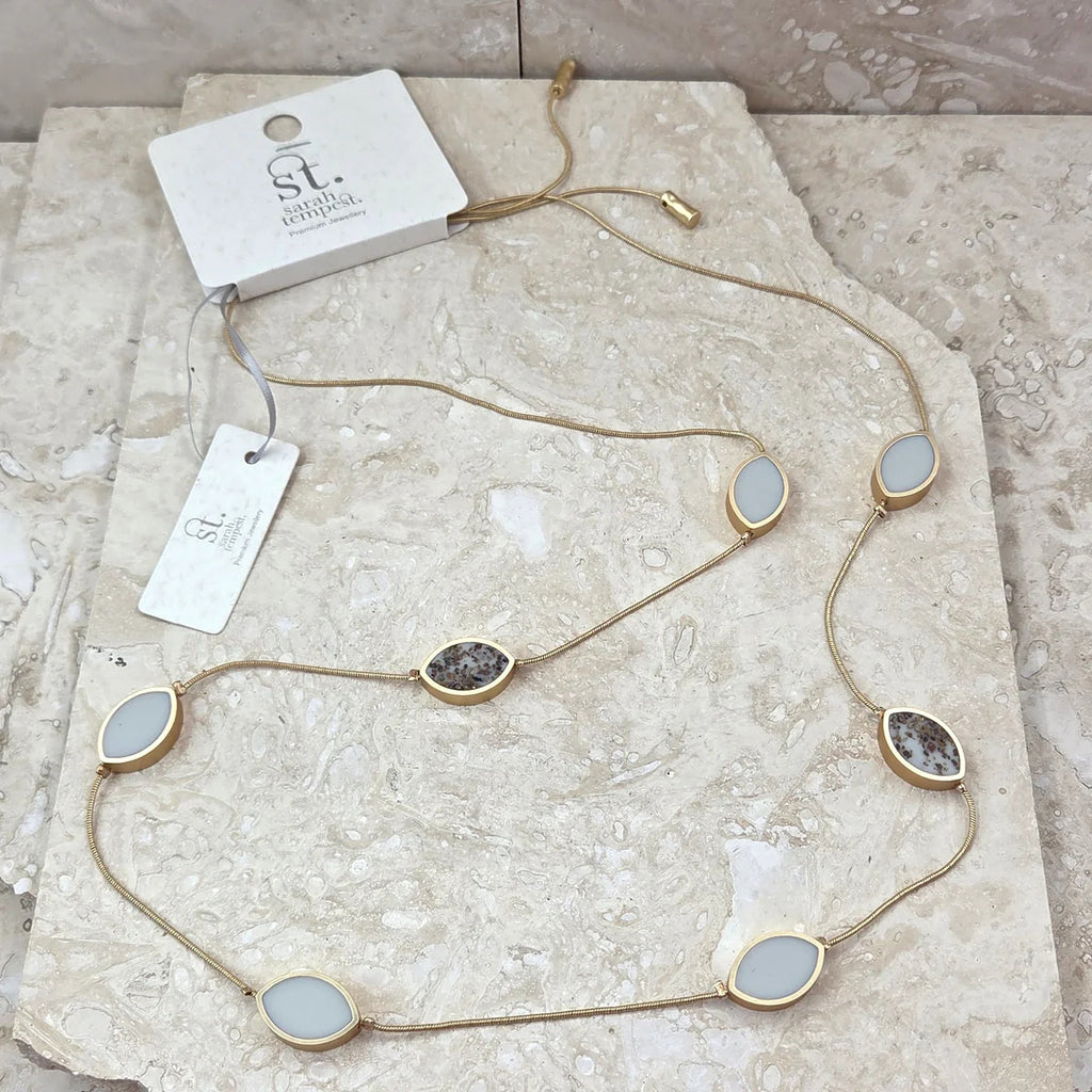 Elegant Long Resin Feature Necklace image 0