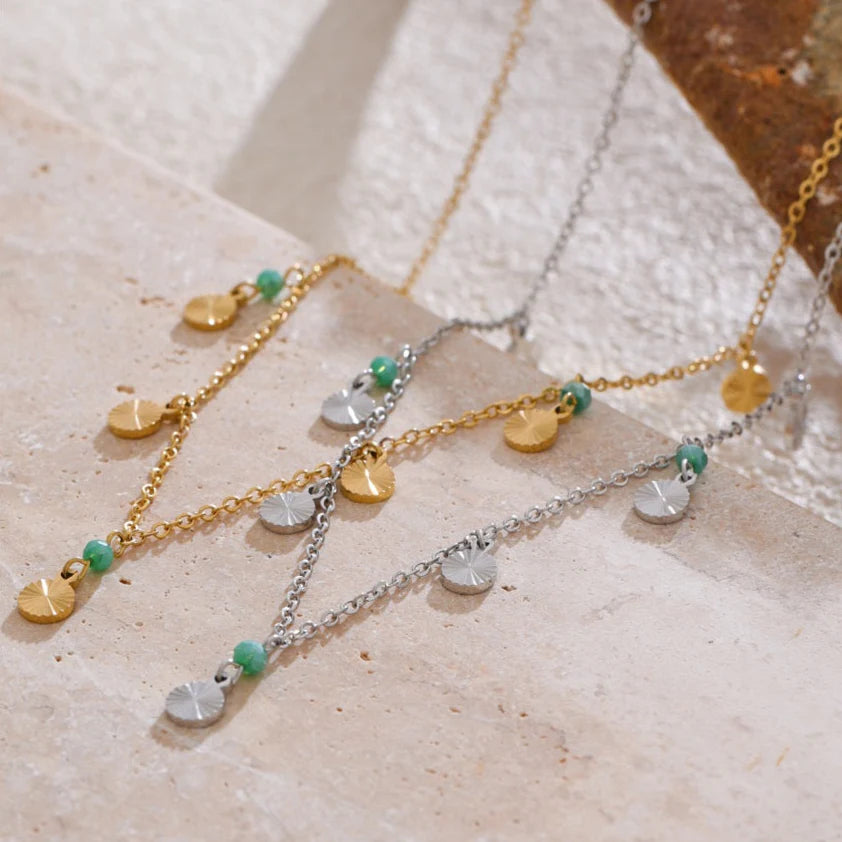 Shimmer Coin Necklace - Silver image 0