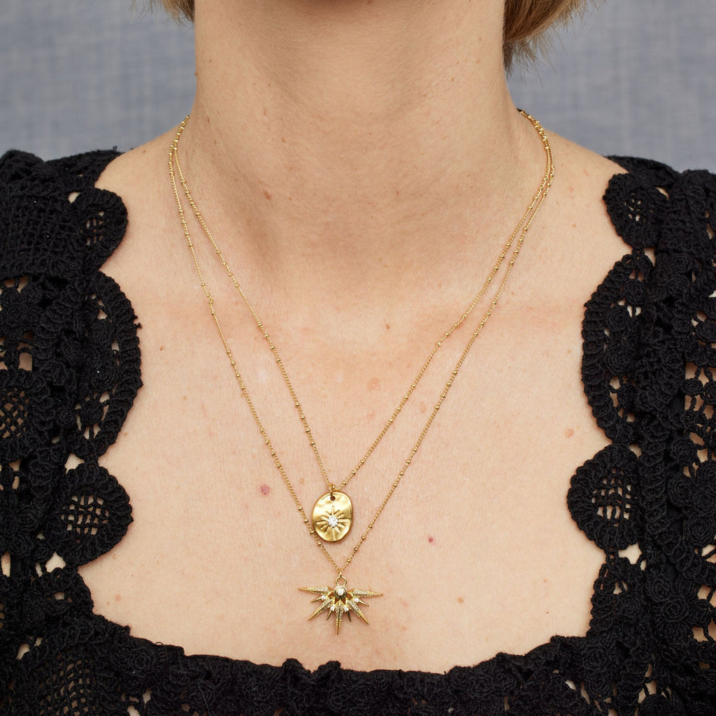 Ceres Gold Plated Double Necklace  image 1