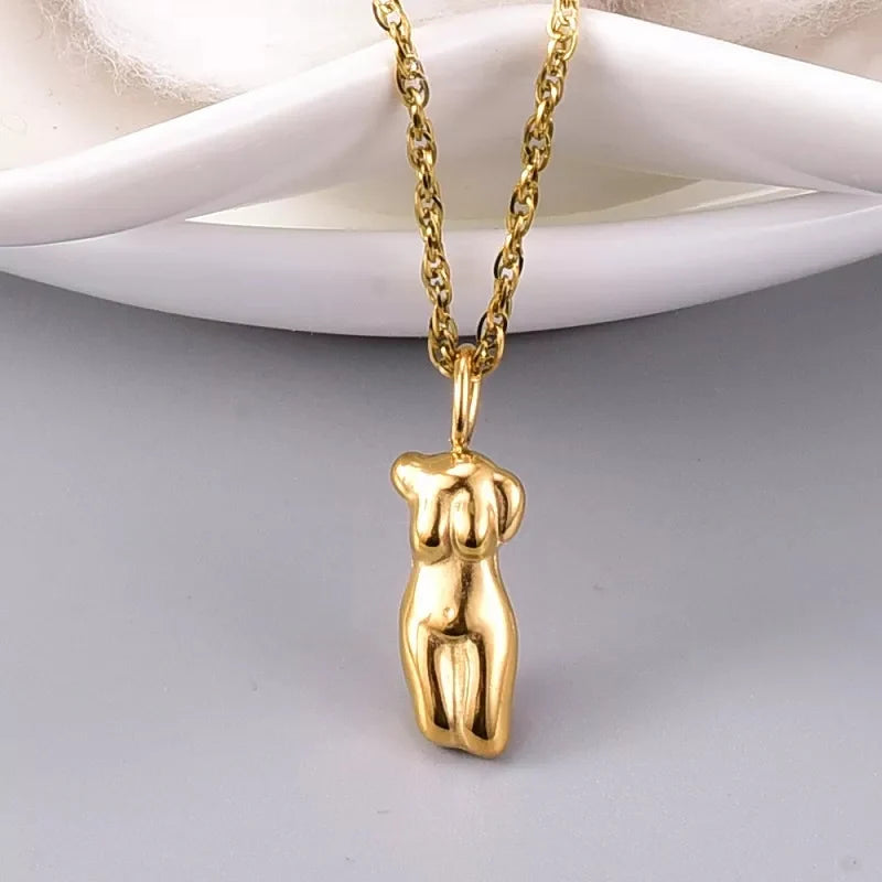 Body Pendant Short Gold Necklace  image 0