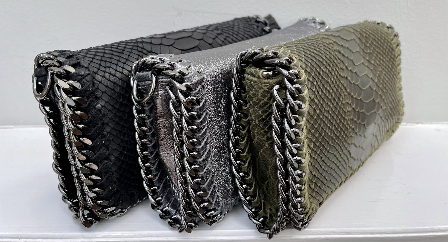 Stella Leather Bag with Chain Detail image 1