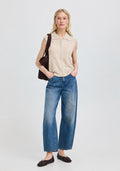 B Young Mea Zip Slipover in Beige image 0