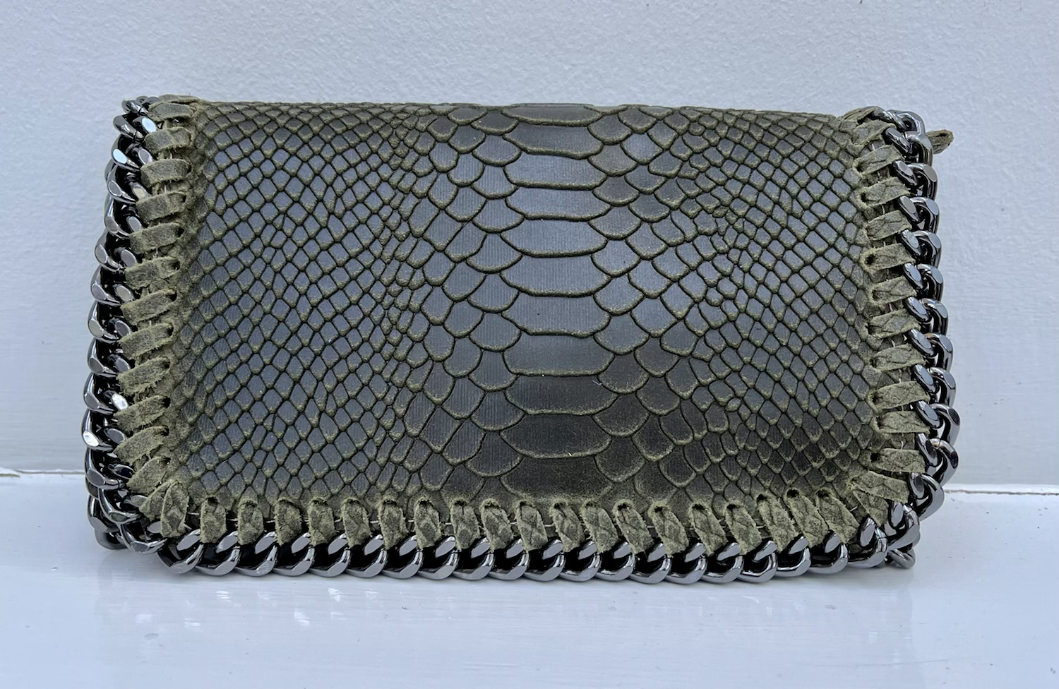 Stella Leather Bag with Chain Detail image 5