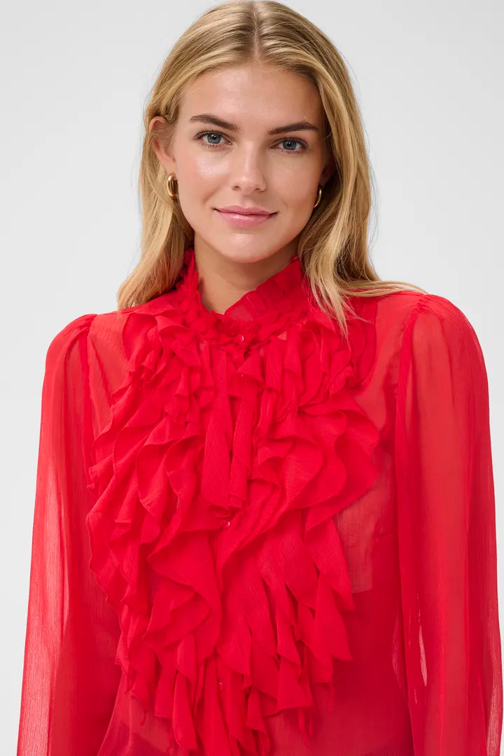 Saint Tropez Ruffle Front Lily Shirt Top image 2