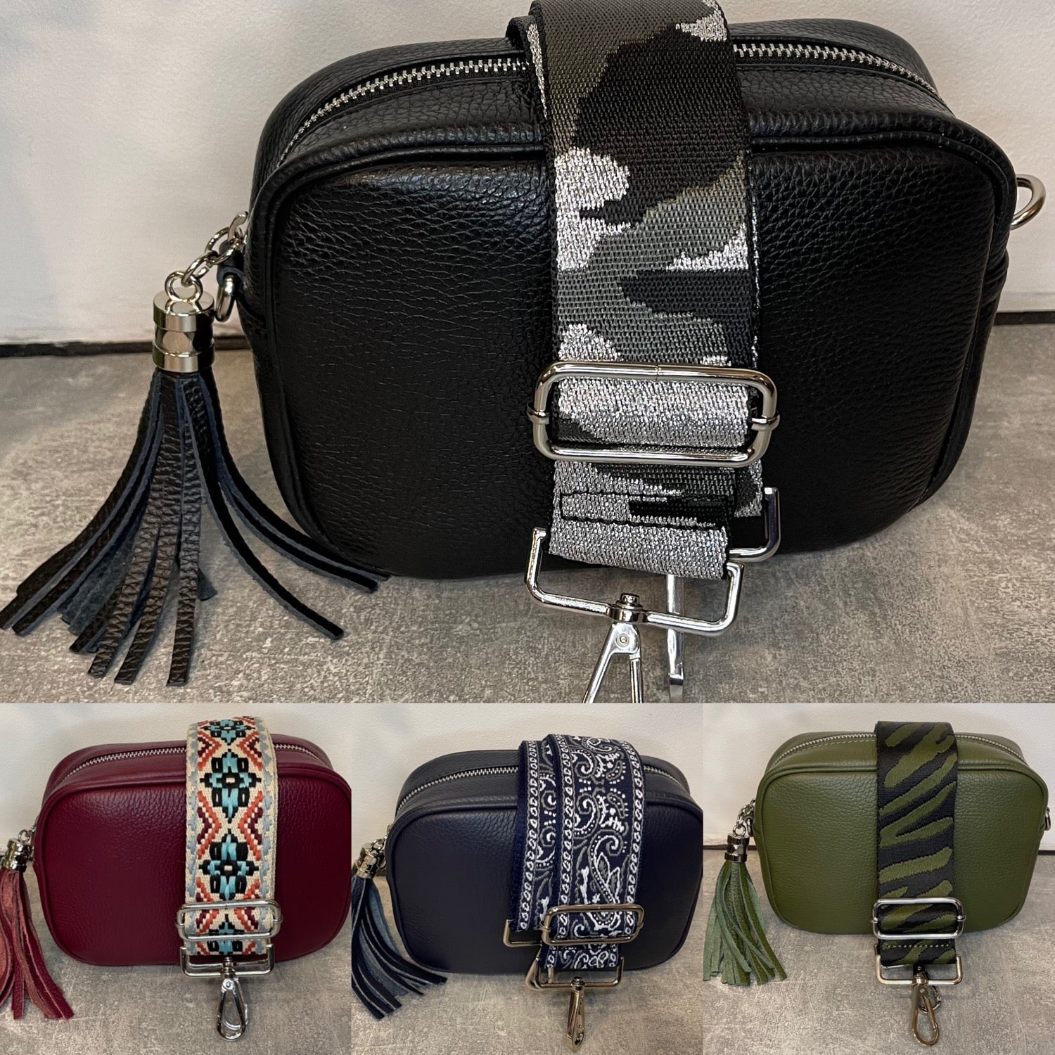 Single Tassel Leather Camera Bag image 3