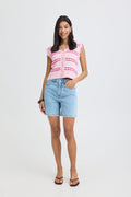 B Young Light Denim Shorts image 0