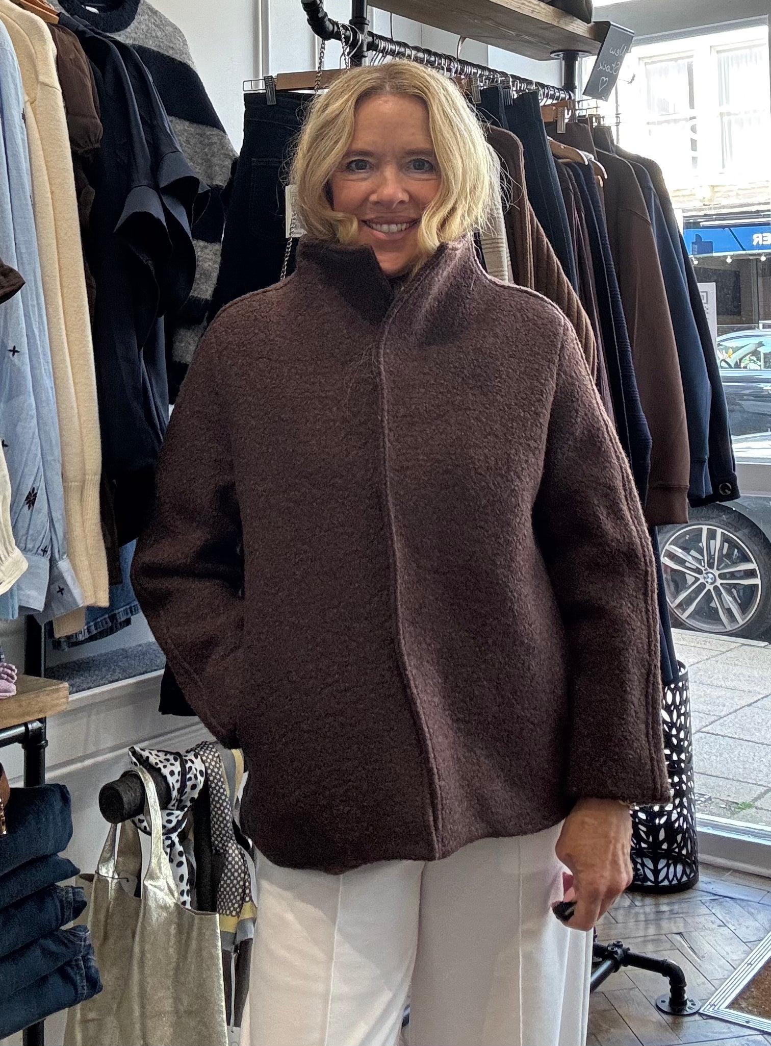 Gina Wool Mix Wrapover Jacket image 3
