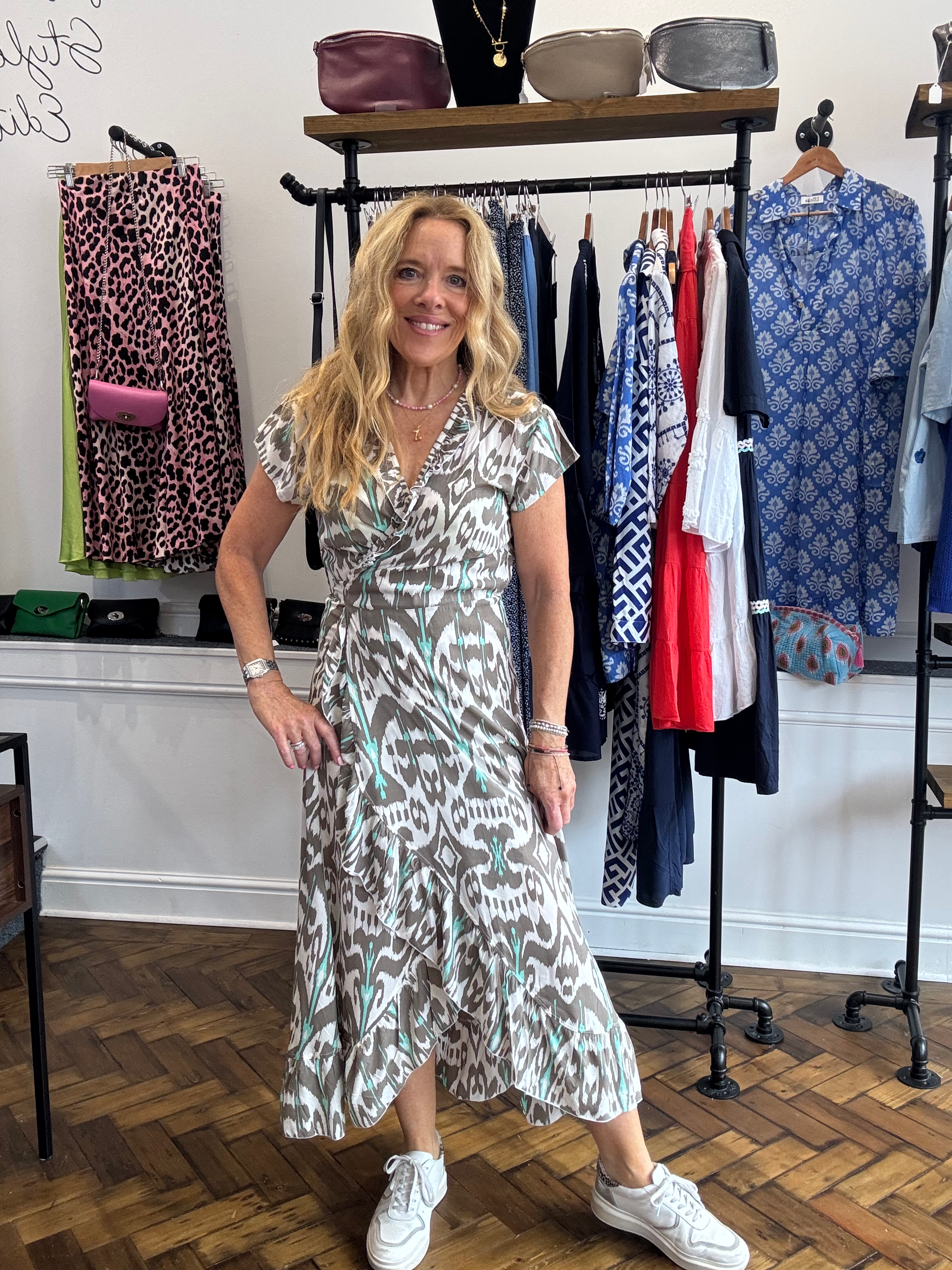 Beatrice Wrap Dress - French Collection image 6