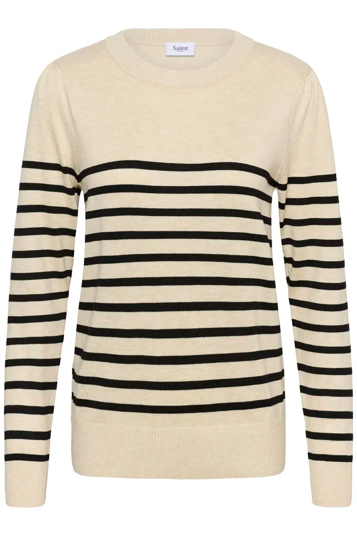 Saint Tropez Mila Sweater with Stripe Detail image 1