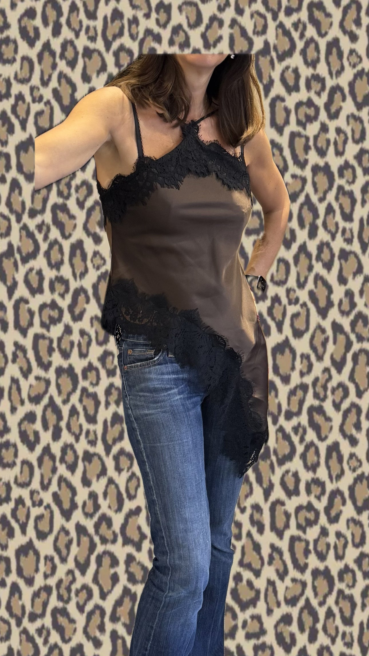 Stella Lace Trim Satin Camisole  image 0