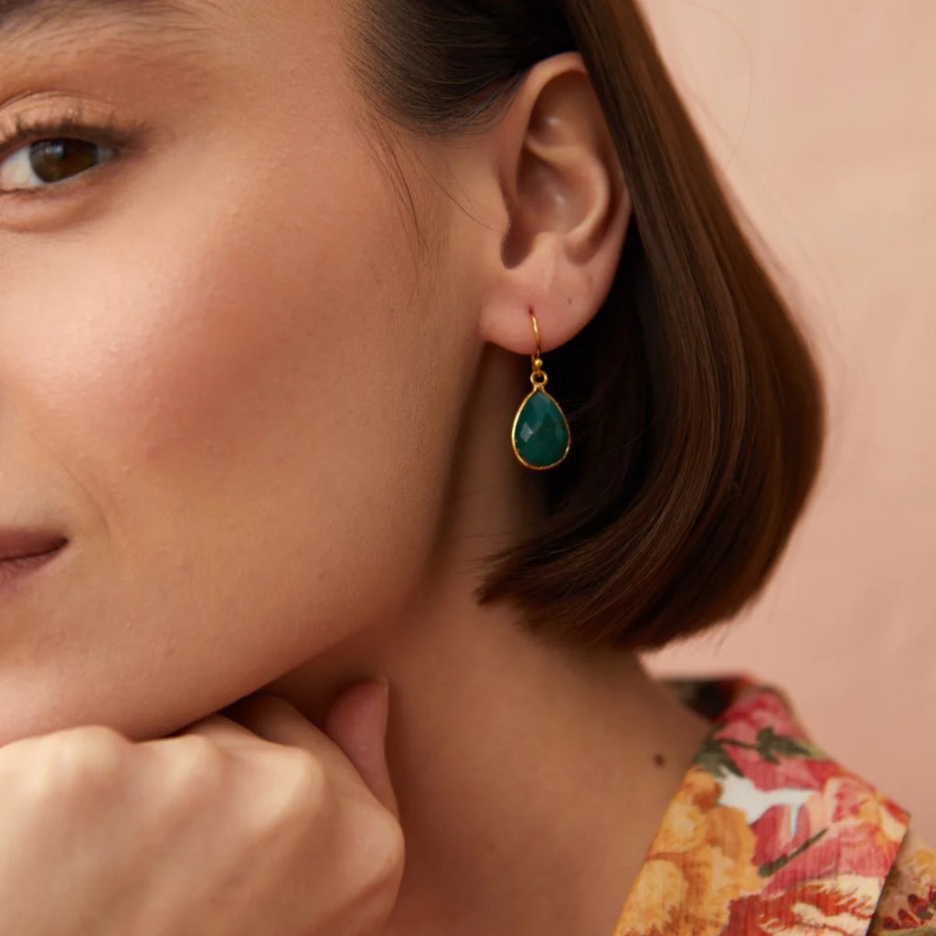 Ava Green Onyx Earrings  image 1