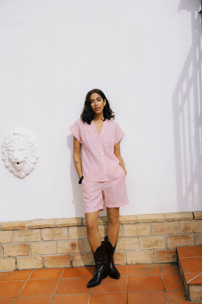 B Young Zola Linen Shorts image 5