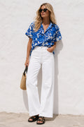 Pulz Vega Wide Leg White Jeans image 0