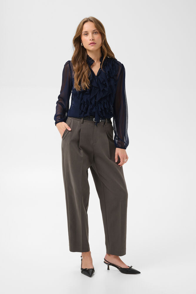 Saint Tropez Ruffle Front Lily Shirt Top
