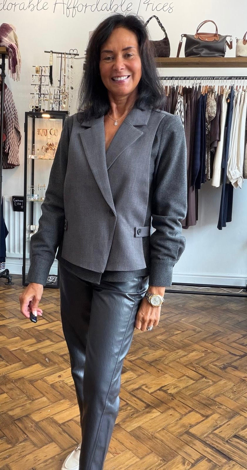 Lottie Faux Leather Carrot Fit Trousers