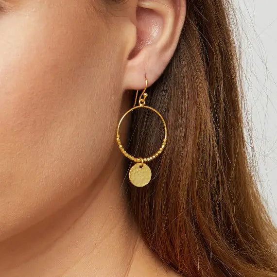 Dominique Mini Gold Hoop Earrings image 1