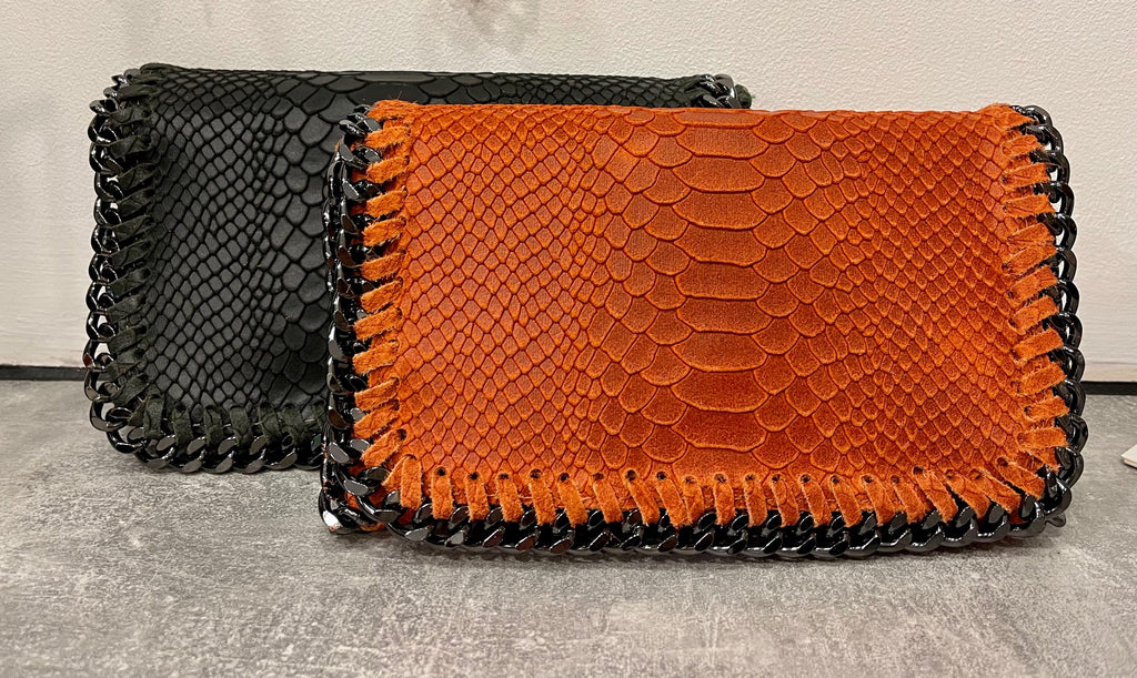 Stella Leather Bag with Chain Detail image 4