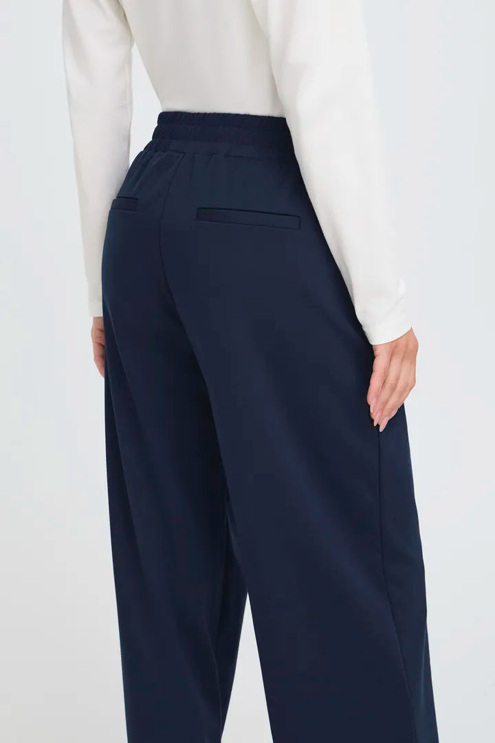 B Young Zeta Wide Leg Navy Trousers  image 4
