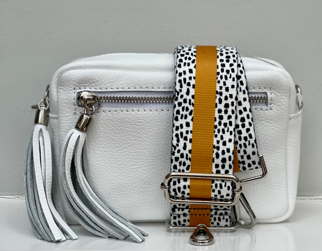 Small Leather Camera Bag with Two Tassels image 2