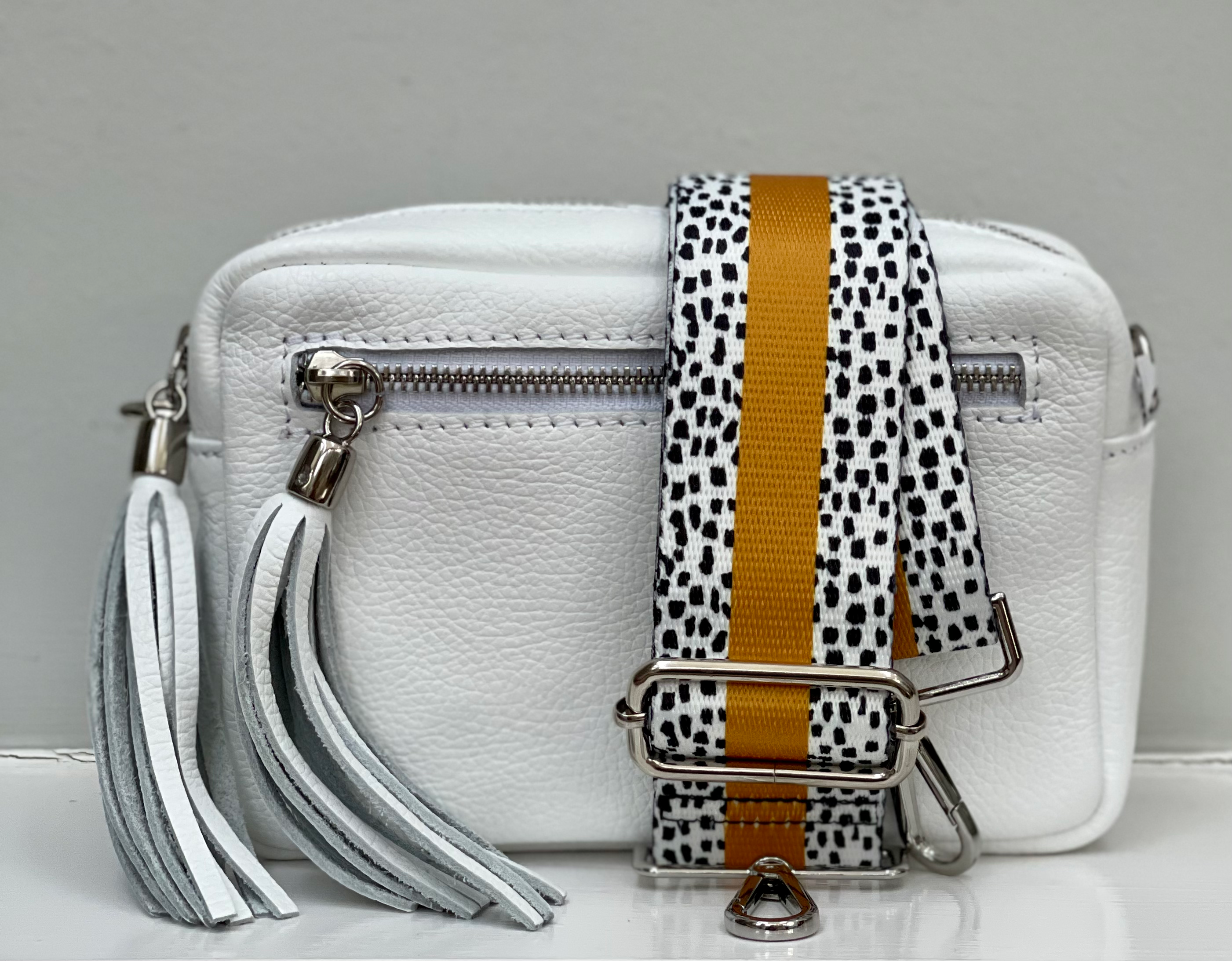 Small Leather Camera Bag with Two Tassels image 2