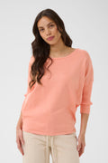 Saint Tropez Mila Scoop Neck Seam Back Sweater image 0