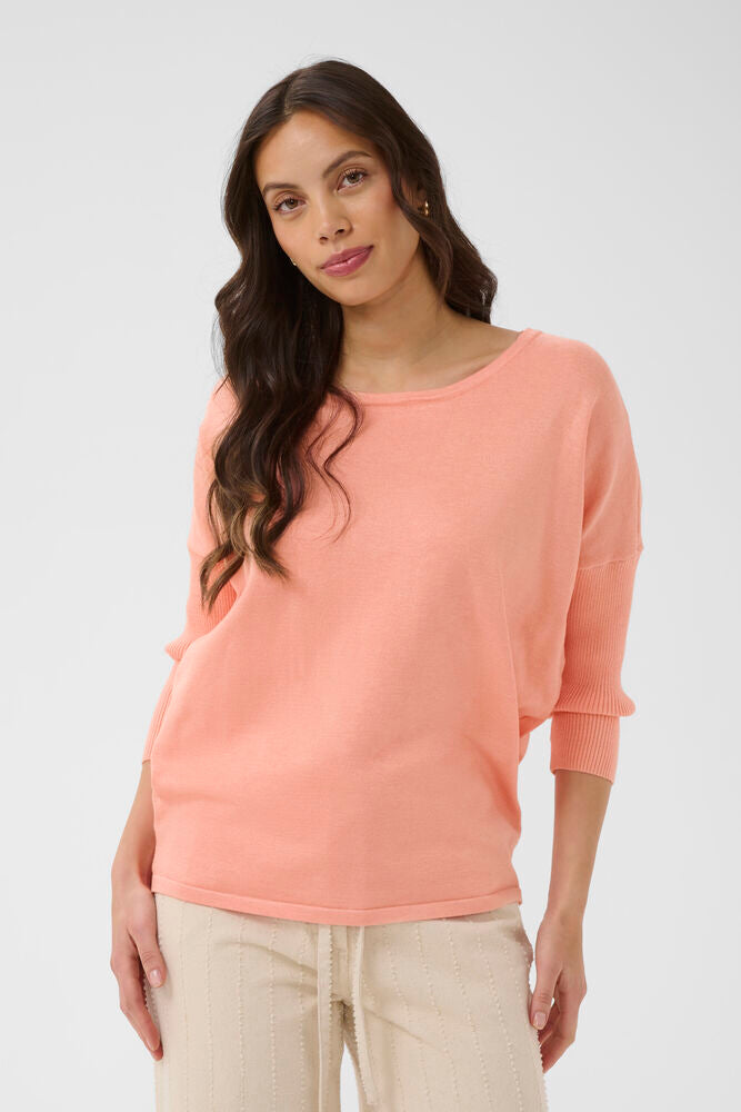 Saint Tropez Mila Scoop Neck Seam Back Sweater image 0
