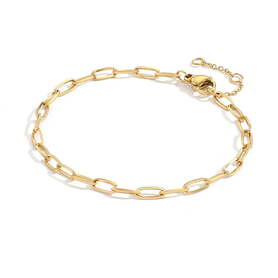 Fine Paperlink Bracelet in Gold or Silver image 1