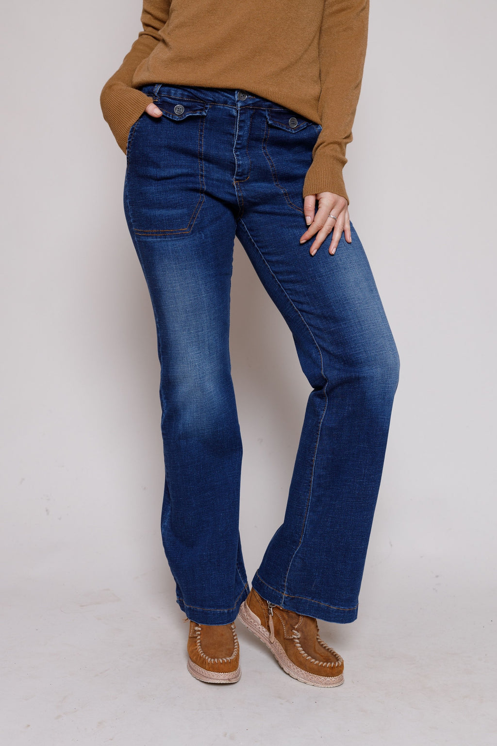 Beau Denim Wash Flared Jeans image 10