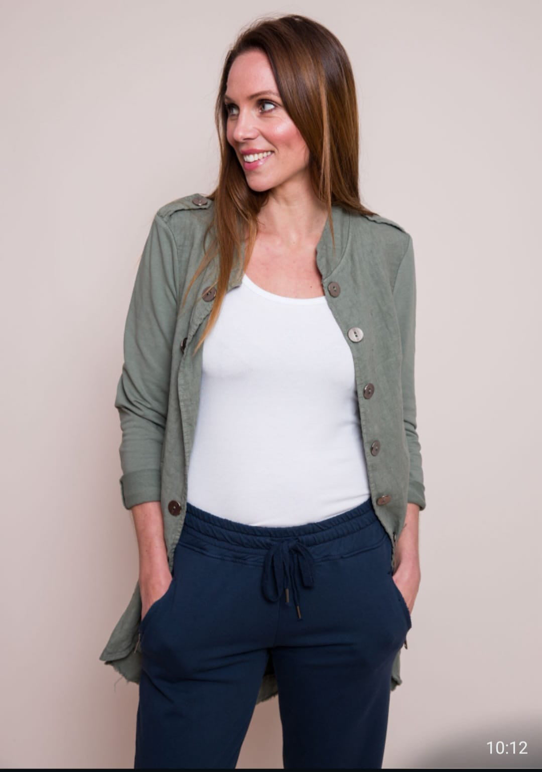 Bella Longline Linen Military Jacket image 2