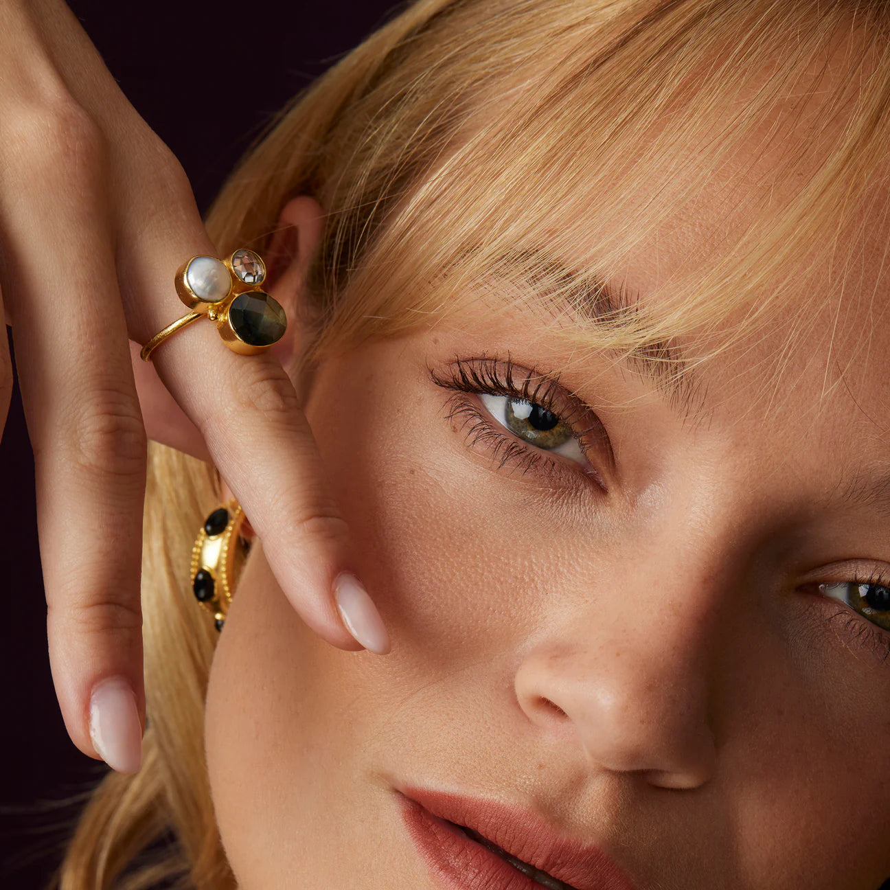 Florence Grey & Pearl Ring image 2