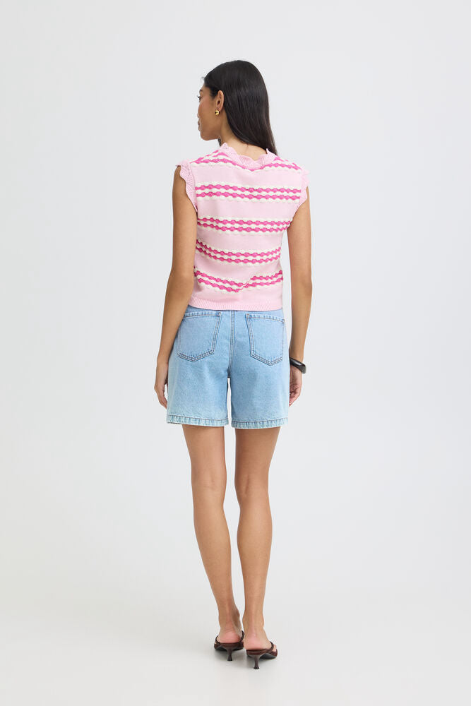 B Young Light Denim Shorts image 3