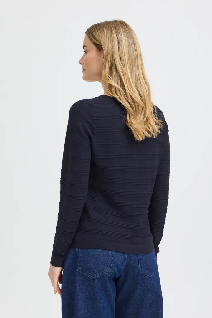 Pulz Sara Denim Trim Knit Sweater  image 3