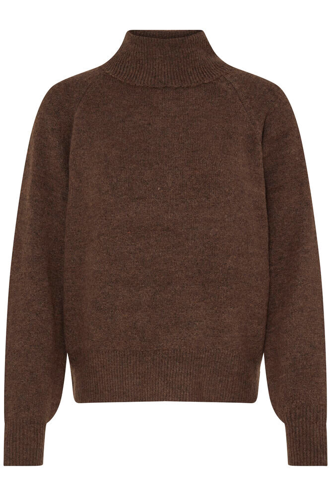 BYoung Mona Rollneck Sweater in Chocolate Brown image 5