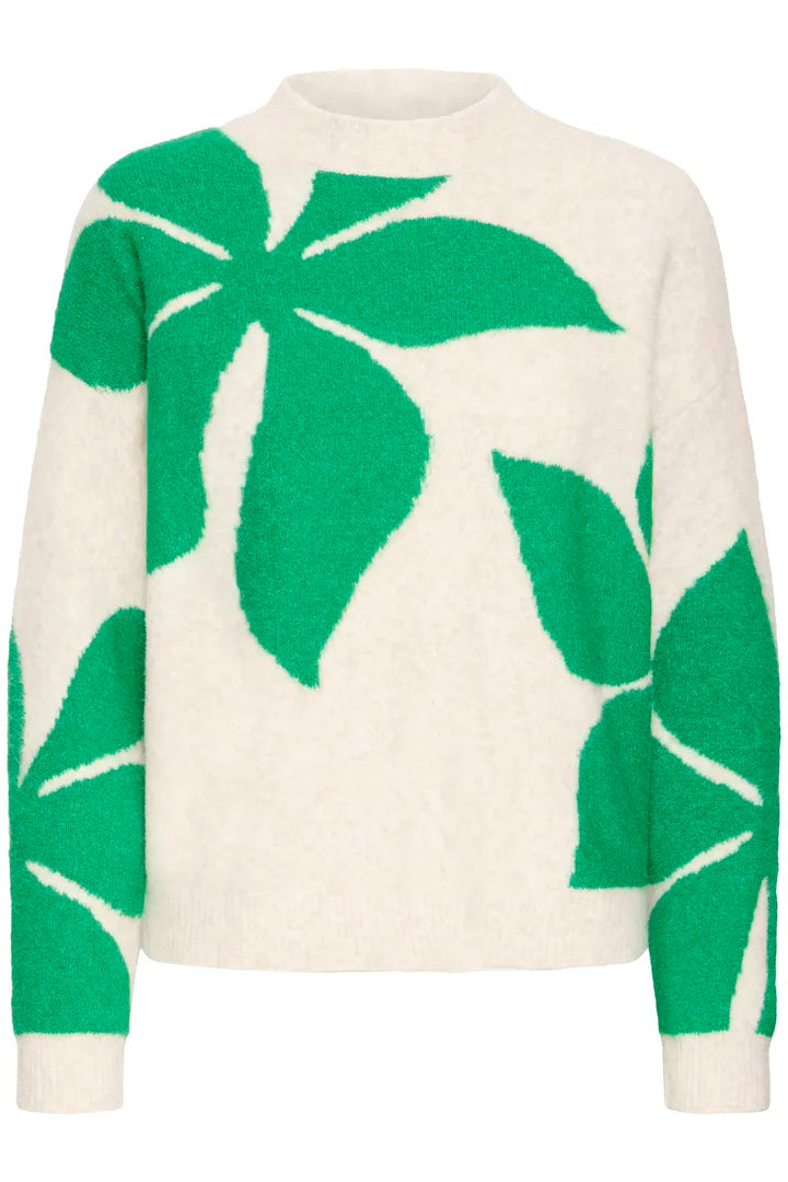 B Young Mea Flower Sweater in Green image 12