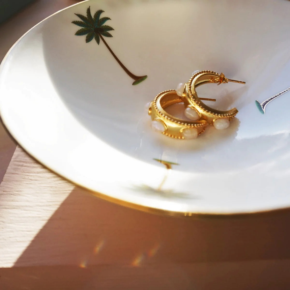 Daphne Gold Hoop Earrings image 0