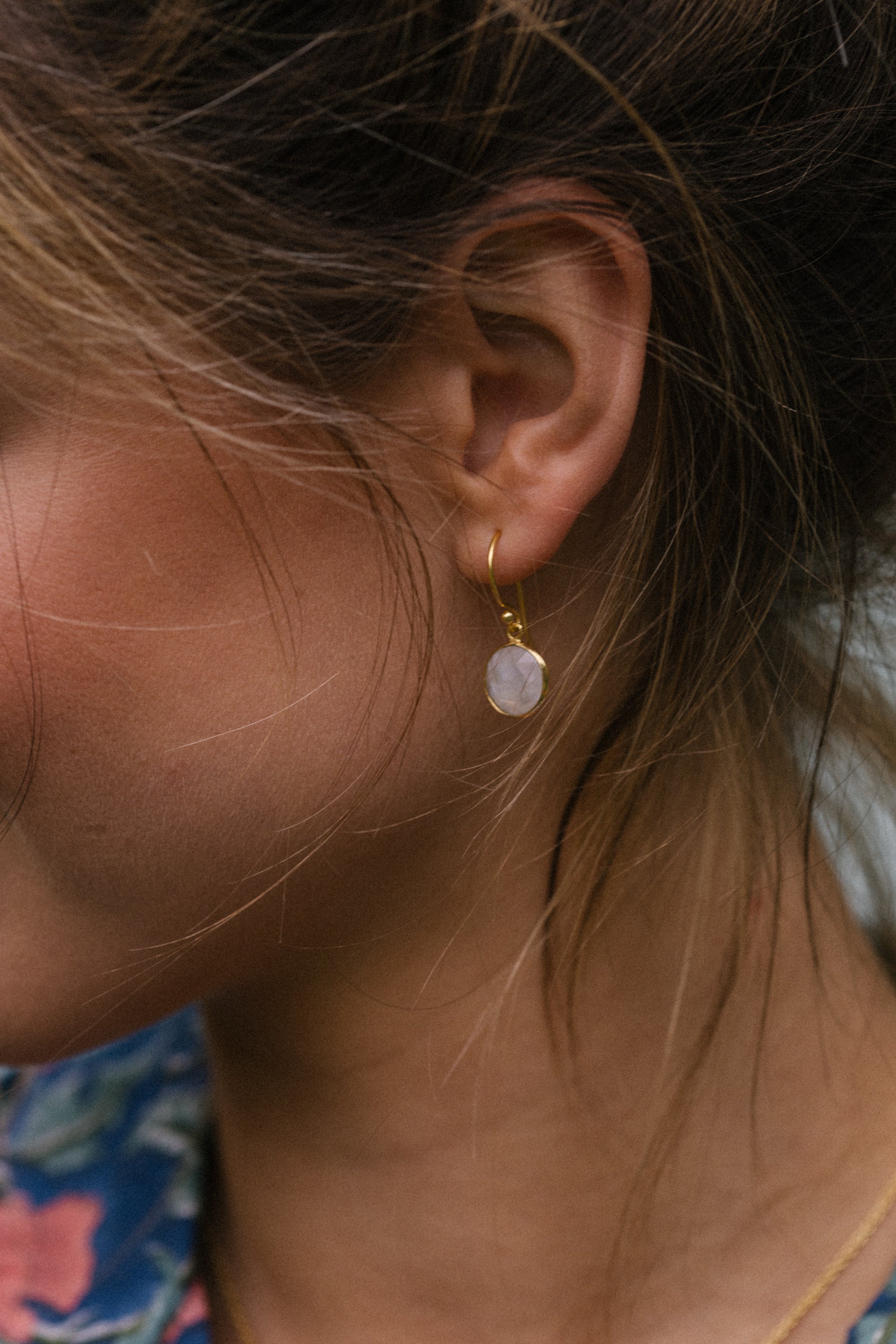 Semi Precious Stone Drop Earrings image 1
