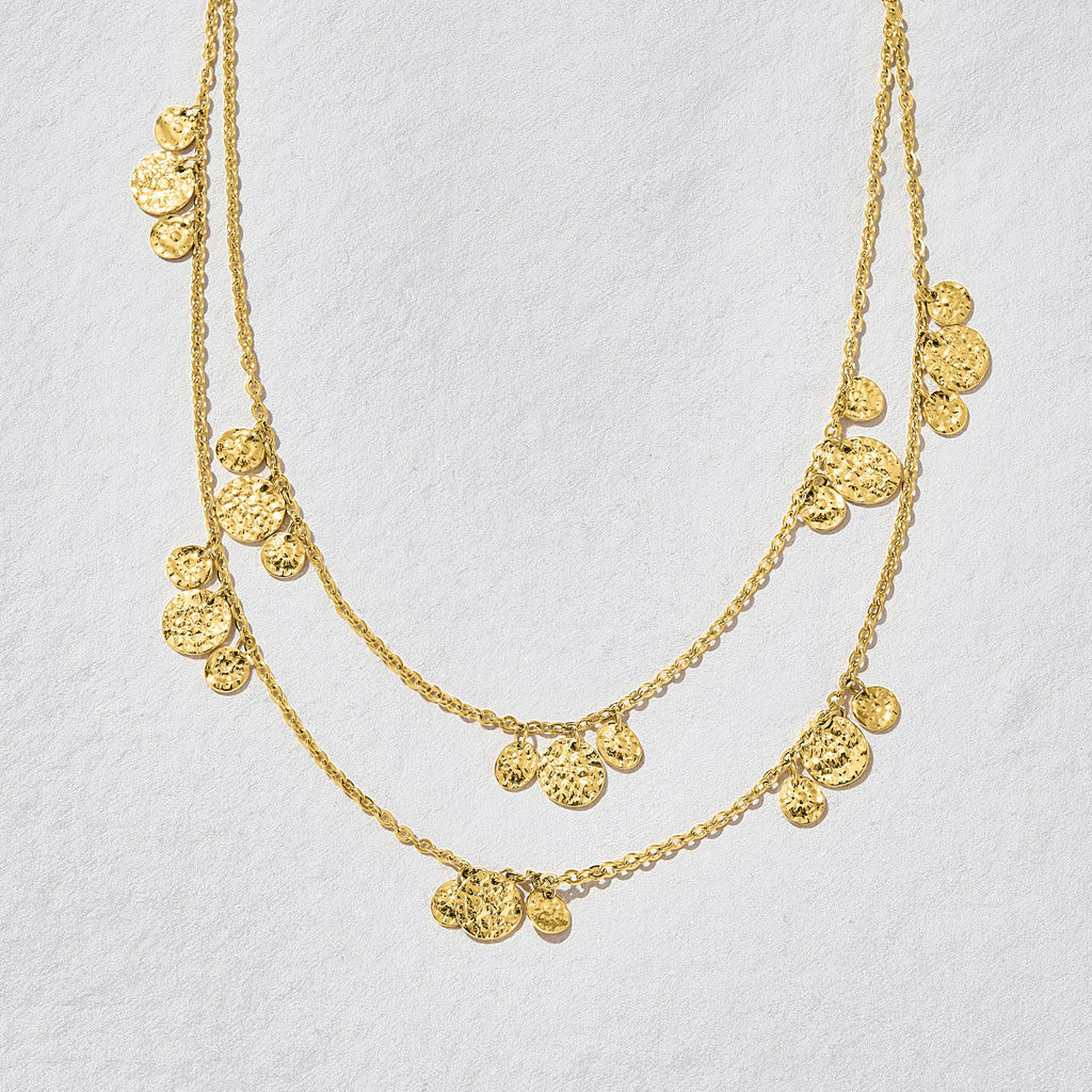 Marley Gold Multi Disc Necklace image 1