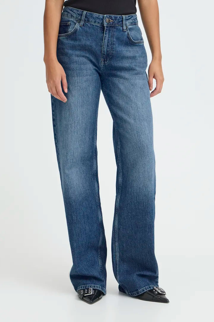 Pulz Mid Denim Wide Leg Jeans image 8