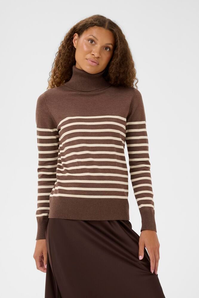 Saint Tropez Mila Brown or Black Stripe Polo Sweater  image 0