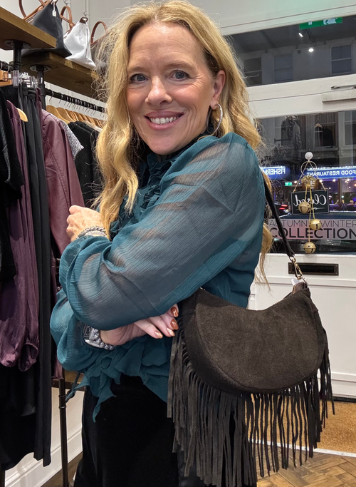 Amalfi Suede Tassel Bag image 1