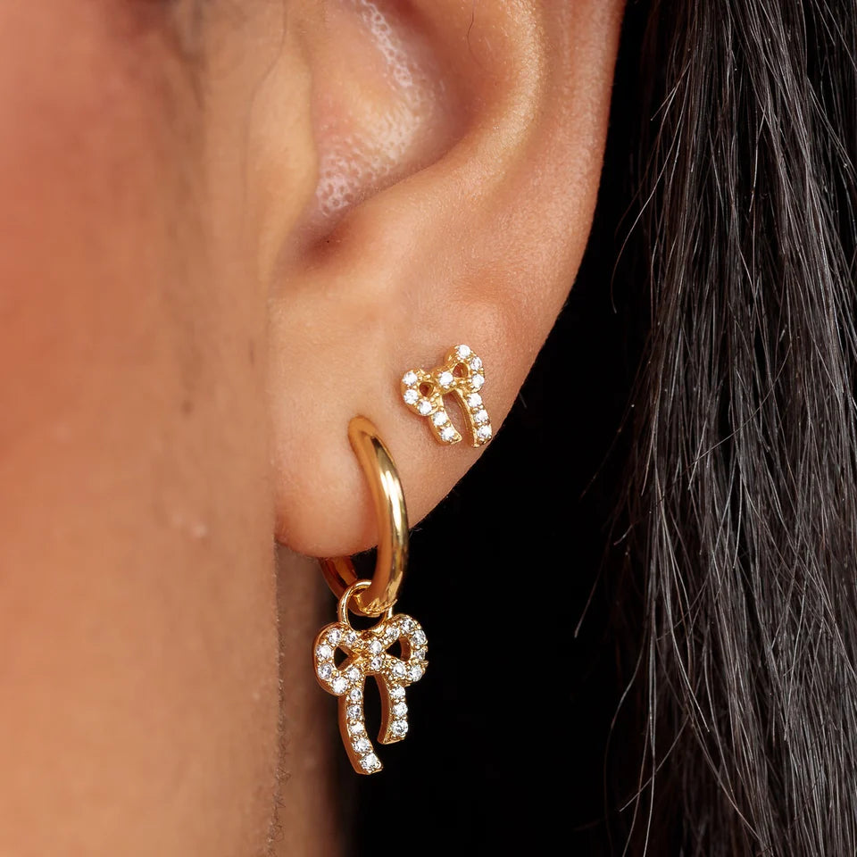 Bow Stud Gold Earrings  image 1