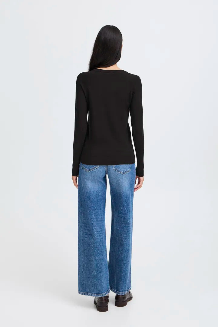 B Young Moral Long Cuff Black Sweater  image 2