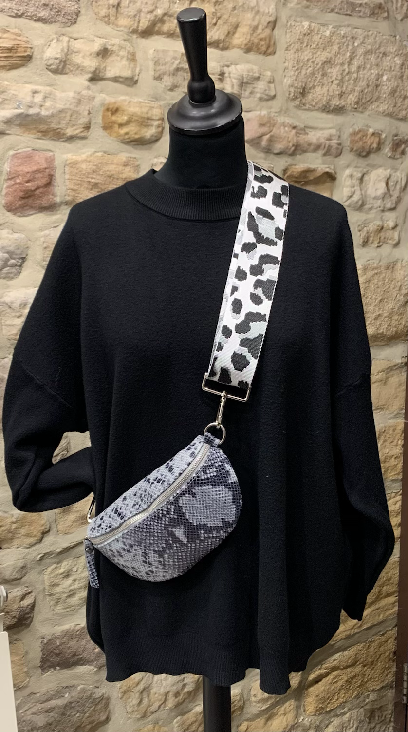 Leather Half Moon Crossbody Bag image 7