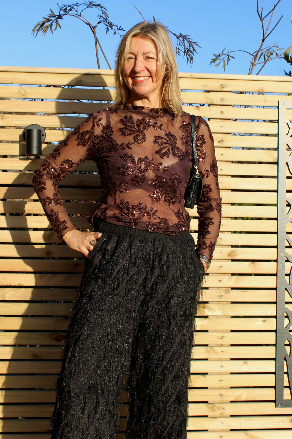 Saint Tropez Nancy Shaggy Black Trousers  image 7