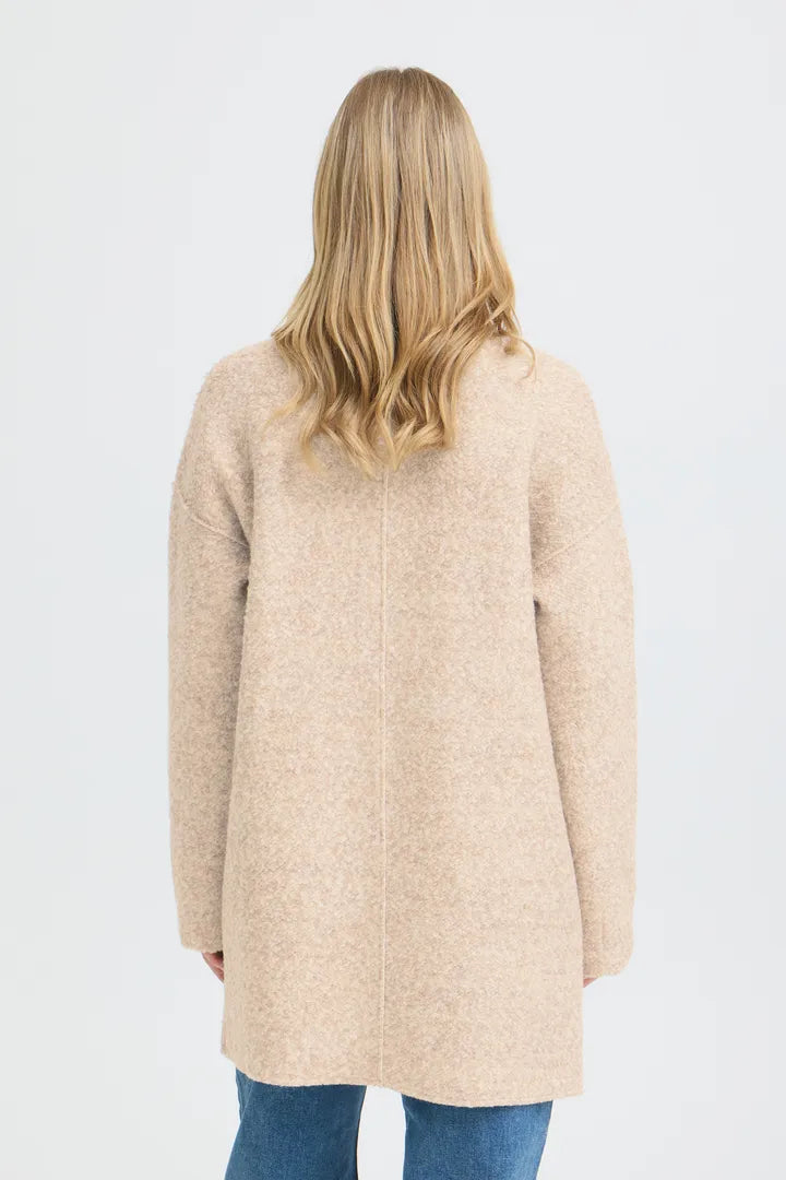Pulz Lula Oatmeal Woven Coat image 4