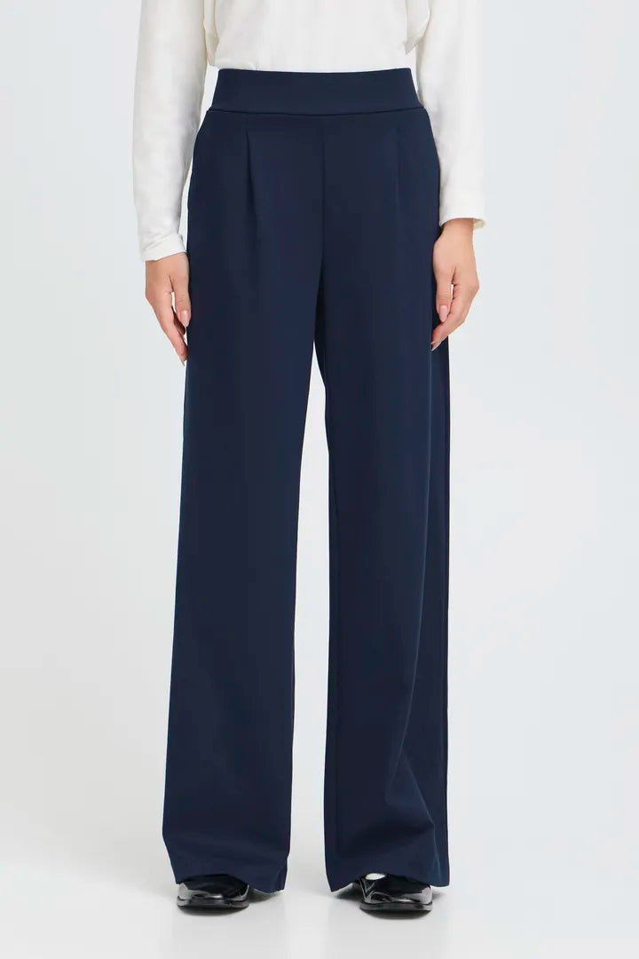 B Young Zeta Wide Leg Navy Trousers  image 5