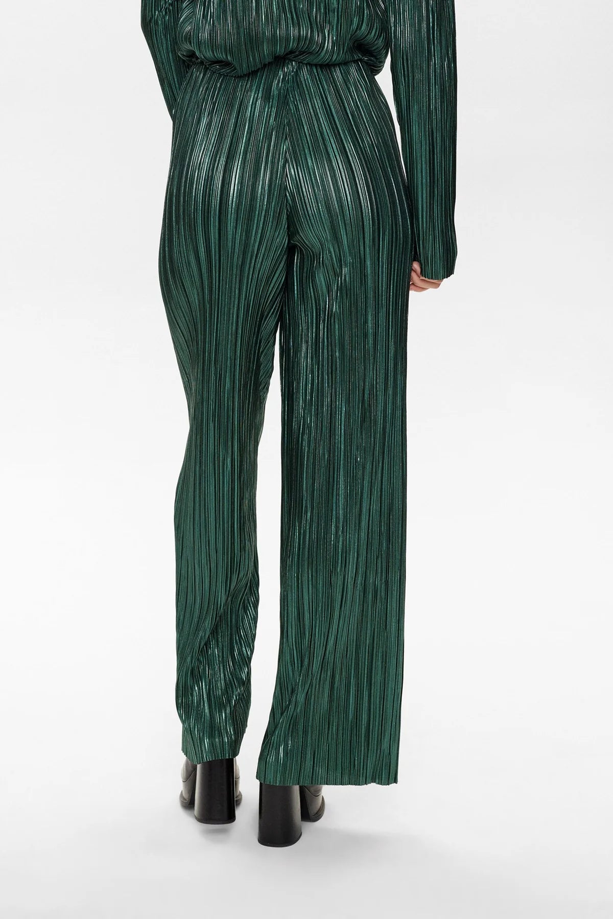 Numph Numwood Green Pleated Trousers image 8
