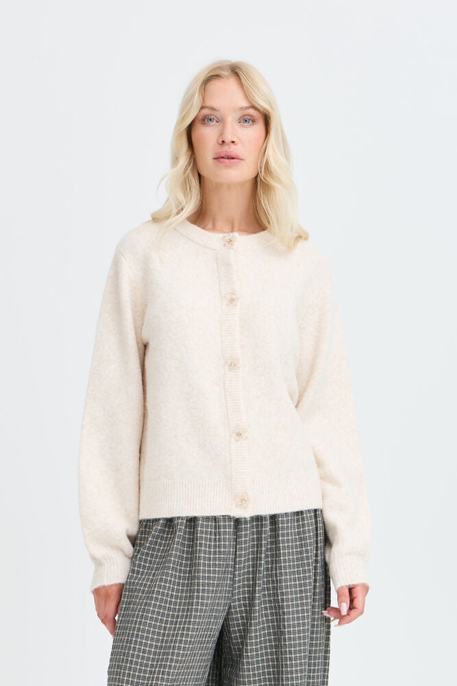B Young Deco Cream Cardigan
