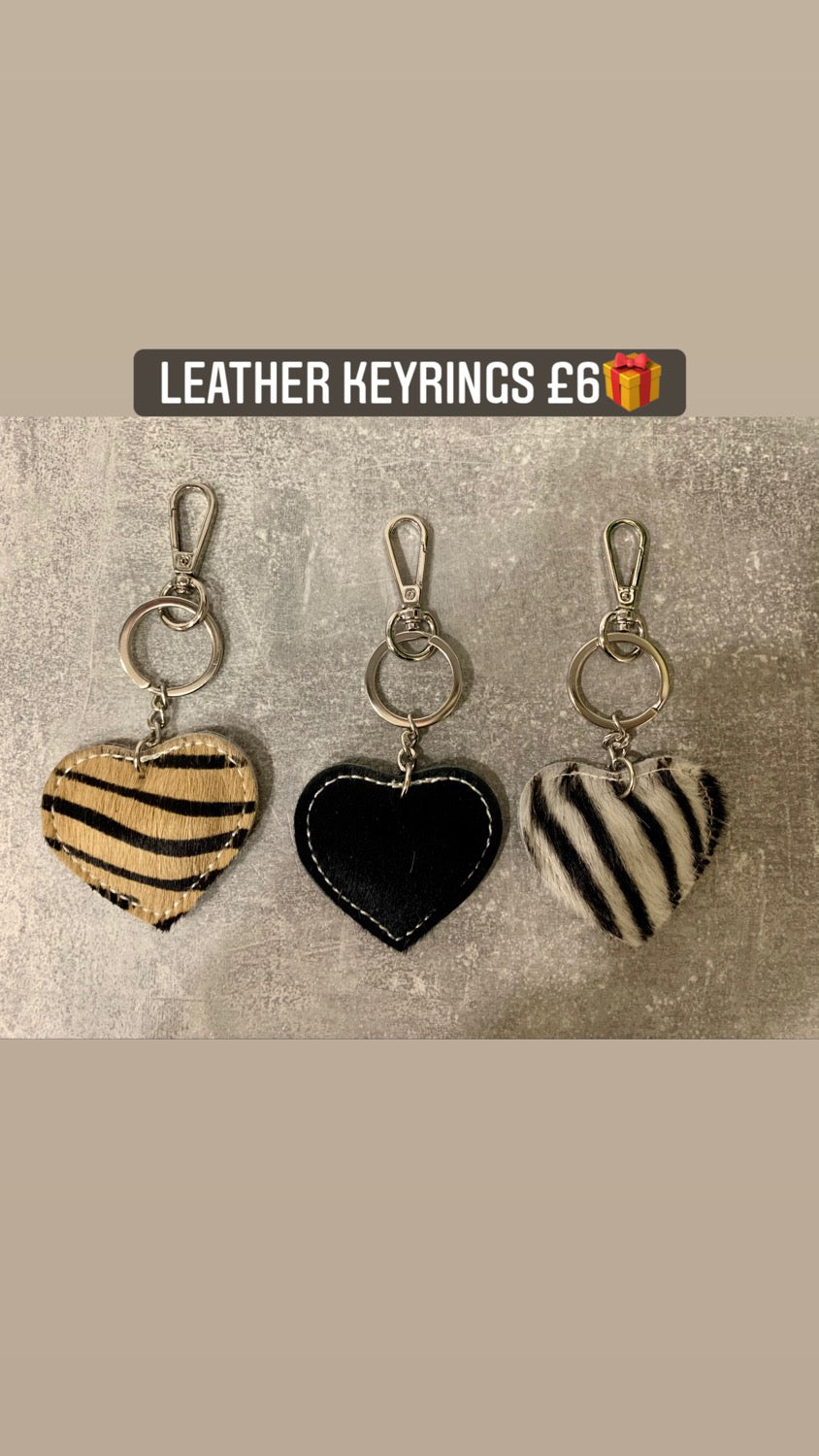 Leather Heart Keyring Handbag Charm image 6