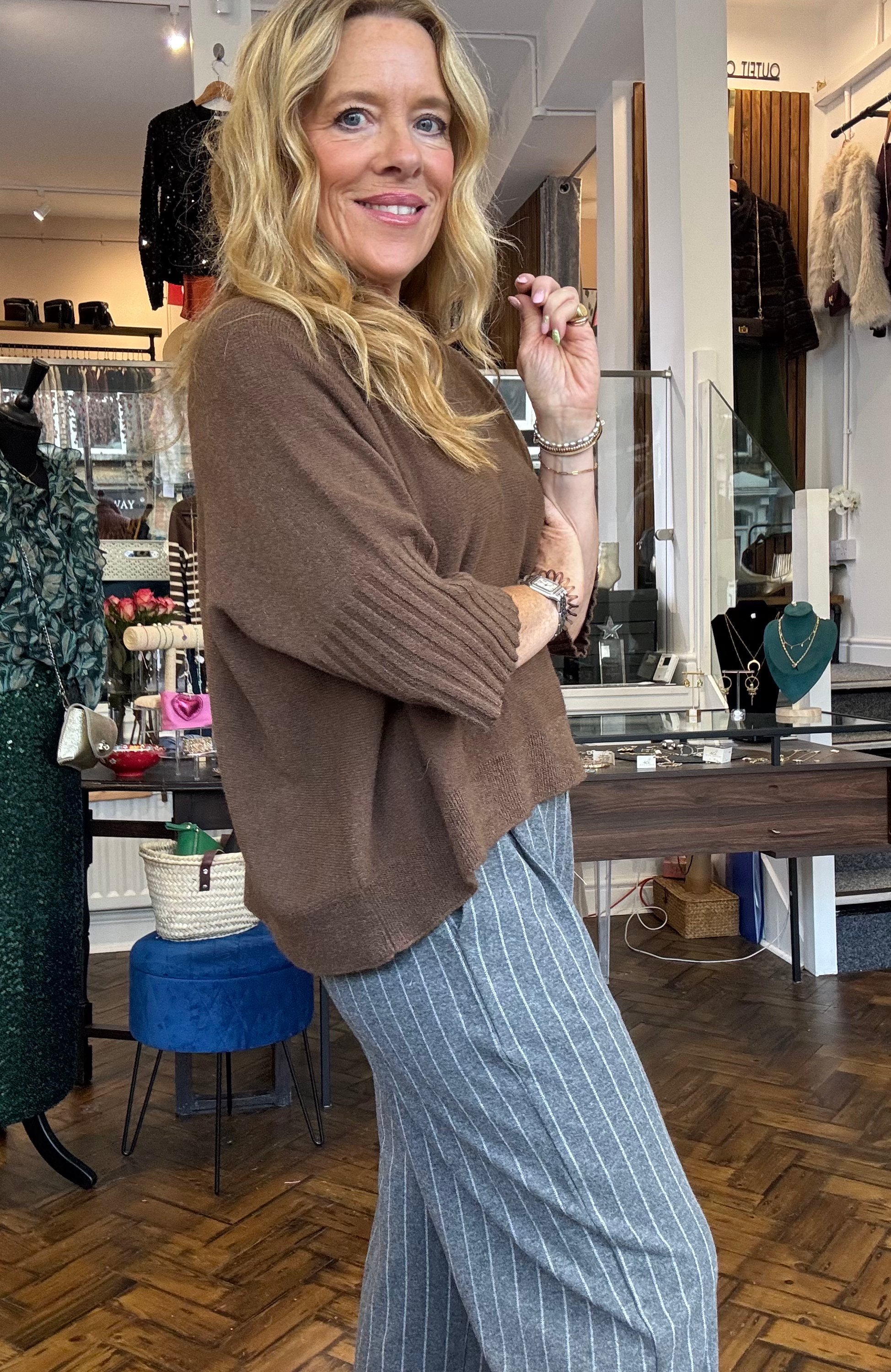 Nattie Rib Edge Boxy Sweater image 5